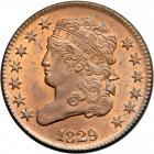 Classic Head Half Cent 1829 C-1 R1. PCGS MS65