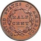 Classic Head Half Cent 1831 Proof Original Breen 1-A (Bronzed) R8. PCGS PF62 - 2