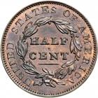 Classic Head Half Cent 1831 First Restrike Proof Breen 1-B R6-. PCGS PF66 - 2