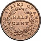 Classic Head Half Cent 1833 C-1 R5 (as a proof). PCGS PF65 - 2