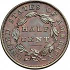 Classic Head Half Cent 1833 C-1 R5 (as a proof). PCGS PF64 - 2