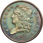 Classic Head Half Cent 1833 C-1 R1. PCGS MS64