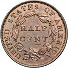 Classic Head Half Cent 1834 C-1 R6 (as a proof). PCGS PF66 - 2