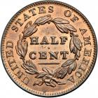 Classic Head Half Cent 1835 C-2 R1. PCGS MS65 - 2