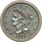 Coronet Head Half Cent 1840 Proof Original Breen 1-A R5+. PCGS PF66