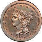 1842 Coronet Head Half Cent. First restrike, reverse of 1856. PCGS PF66