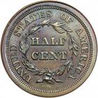 Coronet Head Half Cent 1842 First Restrike Proof Breen 1-B R6+. PCGS PF66 - 2