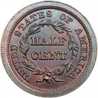 Coronet Head Half Cent 1842 Second Restrike Proof Breen 1-C R7-. PCGS PF66 - 2