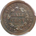 Coronet Head Half Cent 1843 First Restrike Proof Breen 1-B R6+. PCGS PF64 - 2