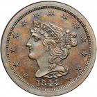 Coronet Head Half Cent 1844 Second Restrike Proof Breen 1-C R6. PCGS PF66