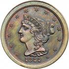 Coronet Head Half Cent 1844 Second Restrike Proof Breen 1-C R6. PCGS PF66