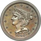 Coronet Head Half Cent 1846 Proof Original Breen 1-A R6. PCGS PF64