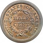 Coronet Head Half Cent 1846 Proof Original Breen 1-A R6. PCGS PF64 - 2