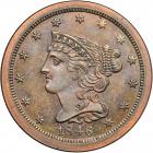 Coronet Head Half Cent 1846 Second Restrike Proof Breen 1-C R6+. PCGS PF65