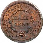 Coronet Head Half Cent 1847 First Restrike Proof Breen 1-B R8. PCGS PF63 - 2