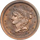 Coronet Head Half Cent 1847 Second Restrike Proof Breen 1-C R6-. PCGS PF66