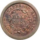 Coronet Head Half Cent 1848 Proof Original Breen 1-A R6. PCGS PF65 - 2