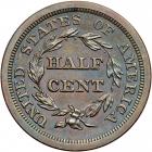 Coronet Head Half Cent 1848 First Restrike Proof Breen 1-B R5+. PCGS PF66 - 2