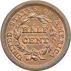 Coronet Head Half Cent 1849 Small Date First Restrike Proof Breen 1-B R6. PCGS PF66 - 2