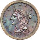 Coronet Head Half Cent 1849 Large Date Proof Breen 2-D Cohen-1 R8 (as a proof). PCGS PF64