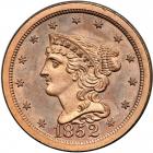 Coronet Head Half Cent 1852 Proof Original/Breen Restrike Series VII Breen 1-D Large Berries Reverse R7+. PCGS PF65