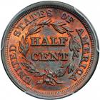 Coronet Head Half Cent 1853 C-1 R1. PCGS MS64 - 2