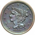 Coronet Head Half Cent 1854 C-1 Breen 1-B (with lump on I in UNITED) R6- (as a proof). PCGS PF65