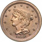 Coronet Head Half Cent 1855 C-1 Breen 1-A R5. PCGS PF65