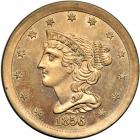 Coronet Head Half Cent 1856 Breen 1-B (without lump on I in UNITED) Judd-177 Copper Nickel R5. PCGS PF65