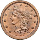 Coronet Head Half Cent 1857 C-1 (Breen 1-A) R8 (as a Specimen Strike)