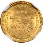 1903 Louisiana Purchase-McKinley Gold Dollar. NGC MS66 - 2