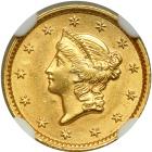 1853 $1 Gold Liberty. NGC MS62