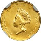 1854 $1 Gold Indian