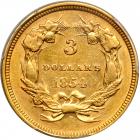 1854 $3 Gold. PCGS AU55 - 2