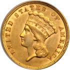 1854 $3 Gold. PCGS AU55