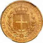 Italian States - Sardinia. 20 Lire, 1849-P. NGC UNC - 2