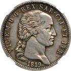 Italian States - Sardinia. 5 Lire, 1819-L. NGC AU50