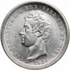 Italian States - Sardinia. Platinum 50 Lire, 1836-P. BU