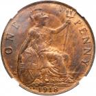 Great Britain. Penny, 1918-KN. NGC MS63 - 2