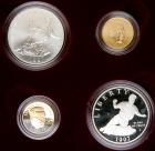 1997 Jackie Robinson 4-piece gold and silver set