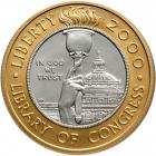 2000-W Library of Congress Bicentennial Bimetallic $10