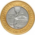 2000-W Library of Congress Bicentennial Bimetallic $10