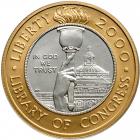 2000-W Library of Congress Bicentennial Bimetallic $10