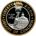 2000-W Library of Congress Bicentennial Bimetallic $10