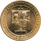 1980 Grant Wood 1 ounce gold medallion - 2