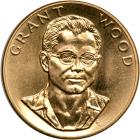 1980 Grant Wood 1 ounce gold medallion