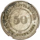 Malaysia - Straits Settlements. 50 Cents, 1893. VF30 - 2