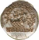 Baktrian Kingdom. Eukratides I. Silver Tetradrachm (16.9 g), ca. 171-145 BC. - 2