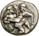 Islands off Thrace, Thasos. Silver Stater (8.6 g), ca. 480-463 BC.. EF