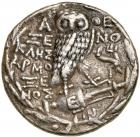 Attica, Athens. Silver Tetradrachm (16.0 g), ca. 165-42 BC. 140/39 BC. Xenokles and Armoxenos, magistrates.. VF - 2